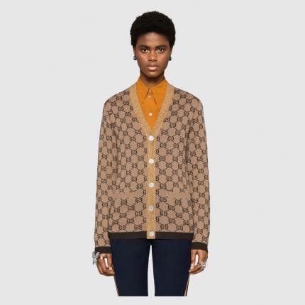 Gucci GG jacquard wool cardigan 501251