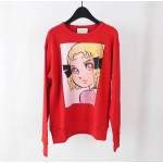 Gucci Manga print cotton sweatshirt red 539088