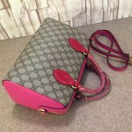 Gucci GG Supreme top handle bag fuchsia 409529