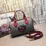 Gucci Limited Edition GG Supreme top handle bag with embroideries 409529