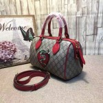 Gucci Limited Edition GG Supreme top handle bag with embroideries 409529