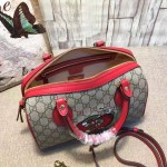 Gucci Limited Edition GG Supreme top handle bag with embroideries 409529