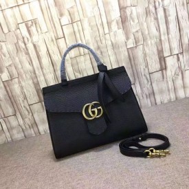 Gucci GG Marmont leather top handle bag black 421890