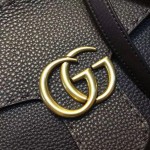 Gucci GG Marmont leather top handle bag black 421890