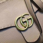 Gucci GG Marmont leather top handle bag nude pink 421890