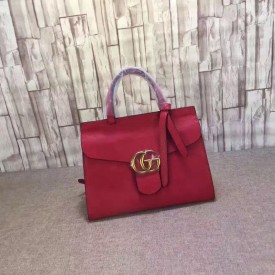 Gucci GG Marmont leather top handle bag red 421890