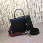 Gucci Dionysus leather top handle bag black 421999