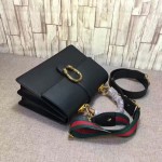 Gucci Dionysus leather top handle bag black 421999