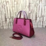 Gucci Soho leather top handle bag fuchsia-red 431571