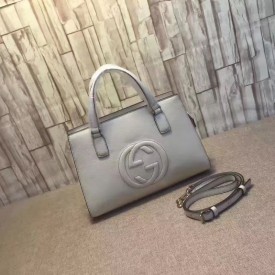 Gucci Soho leather top handle bag white 431571