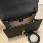 Gucci Sylvie leather top handle bag black 431665