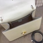 Gucci Sylvie leather top handle bag white 431665