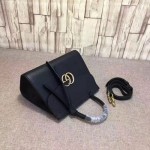 Gucci GG Marmont leather top handle mini bag black 442622