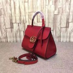 Gucci GG Marmont leather top handle mini bag red 442622