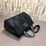 Gucci GG Marmont matelassé top handle bag black 443505