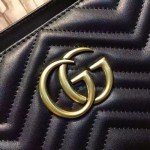 Gucci GG Marmont matelassé top handle bag black 443505