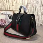 Gucci Dionysus leather top handle bag black 444167