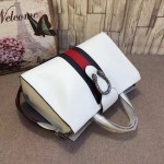 Gucci Dionysus leather top handle bag white 444167