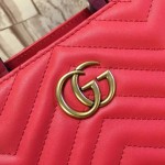 Gucci GG Marmont matelassé top handle bag red 448054