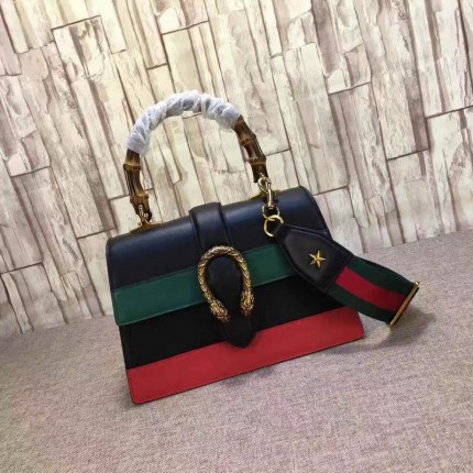 Gucci Dionysus leather top handle bag multicolor black 448075