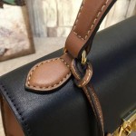 Gucci Padlock GG Supreme top handle bag black-brown 453188