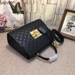 Gucci Padlock Signature top handle bag black  453188