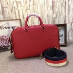 Gucci snake print leather top handle bag red 453564