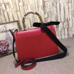 Gucci Lilith leather top handle bag red 453750