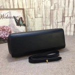 Gucci Nymphaea leather top handle bag black 453766