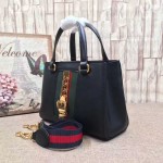 Gucci Sylvie leather top handle bag black 460381