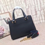 Gucci Sylvie leather top handle bag black 460381