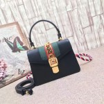 Gucci Sylvie leather mini bag black 470270