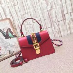 Gucci Sylvie leather mini bag red 470270