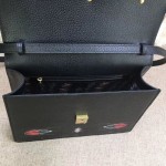 Gucci Leather medium top handle bag black 488691