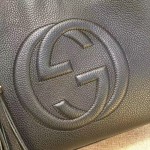 Gucci Soho leather shoulder bag black 308982