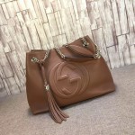 Gucci Soho leather shoulder bag light brown 308982