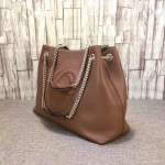 Gucci Soho leather shoulder bag light brown 308982