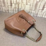 Gucci Soho leather shoulder bag light brown 308982