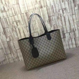 Reversible Gucci leather tote black leather 368568