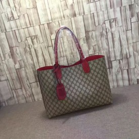 Reversible Gucci leather tote red leather 368568