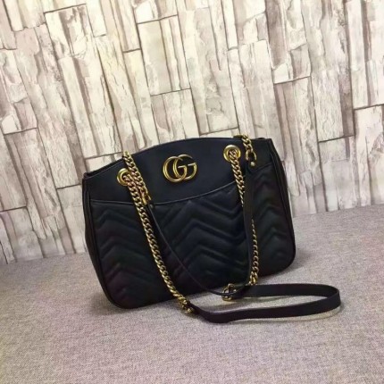 Gucci GG Marmont matelassé tote black 443501