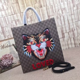 Gucci Angry Cat print soft GG Supreme tote 450950