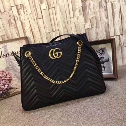 Gucci GG Marmont matelassé shoulder bag black 453569