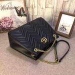 Gucci GG Marmont matelassé shoulder bag black 453569