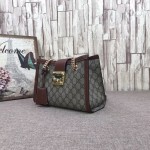 Gucci Padlock small GG shoulder bag brown 498156