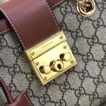 Gucci Padlock small GG shoulder bag brown 498156