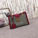 Gucci Padlock small GG shoulder bag red 498156