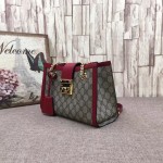 Gucci Padlock small GG shoulder bag red 498156