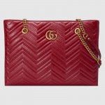 Gucci GG Marmont matelassé medium tote red 524578