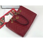 Gucci GG Marmont matelassé medium tote red 524578